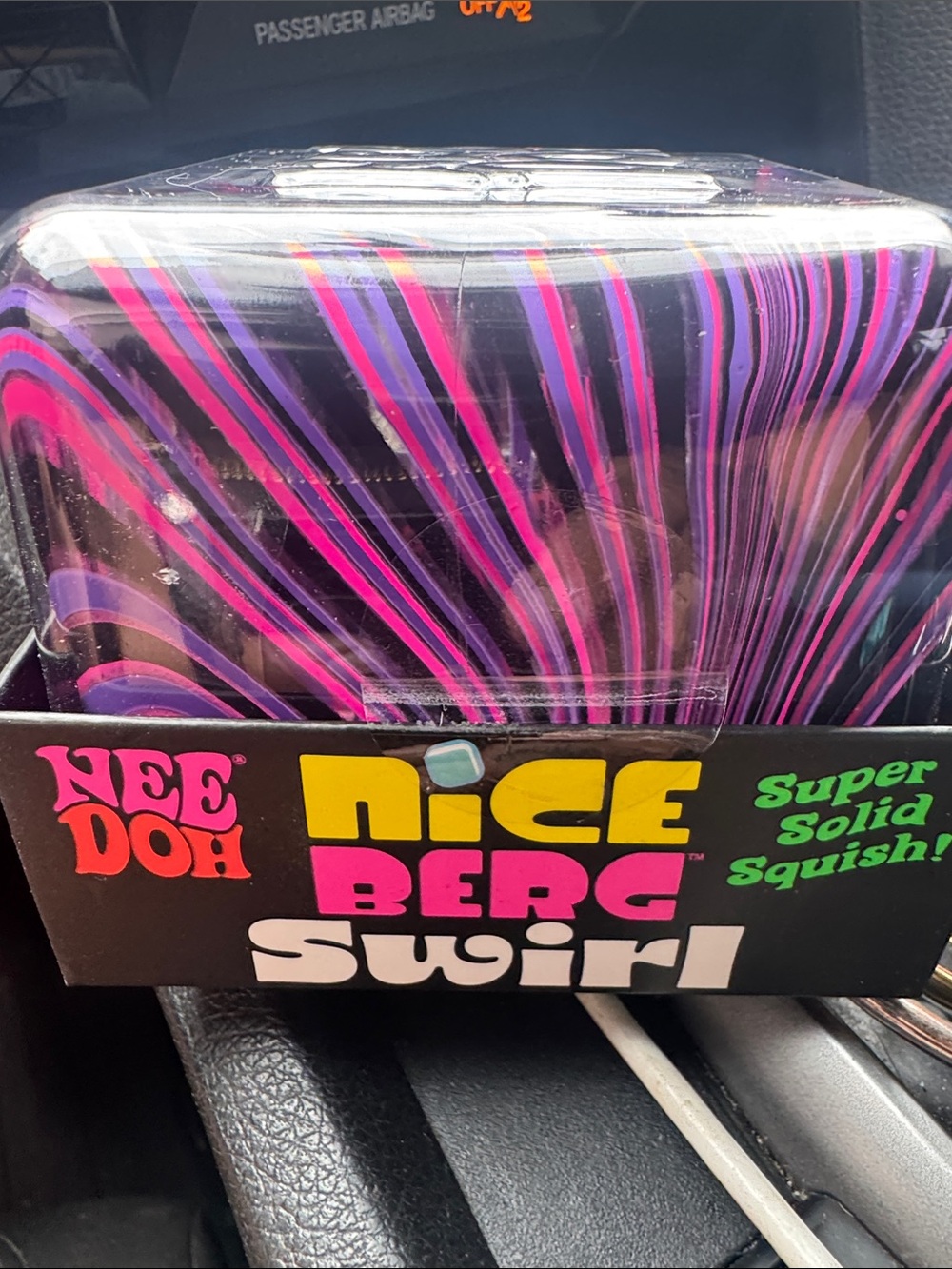 NeeDoh Nice Berg Swirl Kids Squish Toy - Pink & Purple Swirl